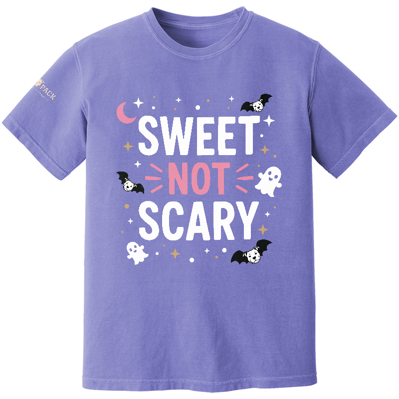 Sweet Not Scary Bat Heavyweight Ring Spun Tee