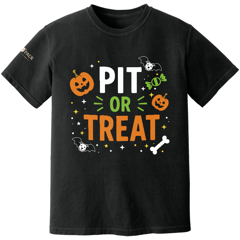 Pit Or Treat Bat Heavyweight Ring Spun Tee